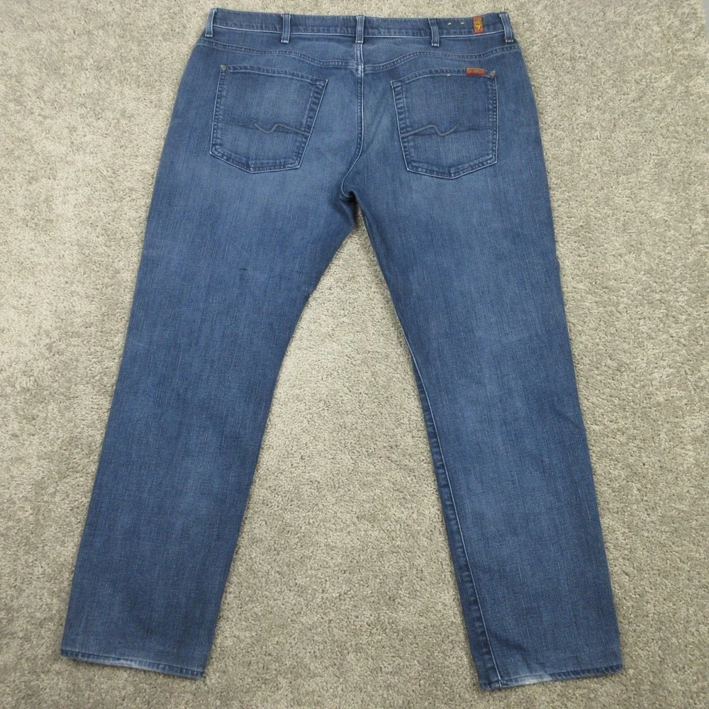 7 For All Mankind Jeans Mens 40x30 Blue The Straight Foolproof Denim Pants Faded